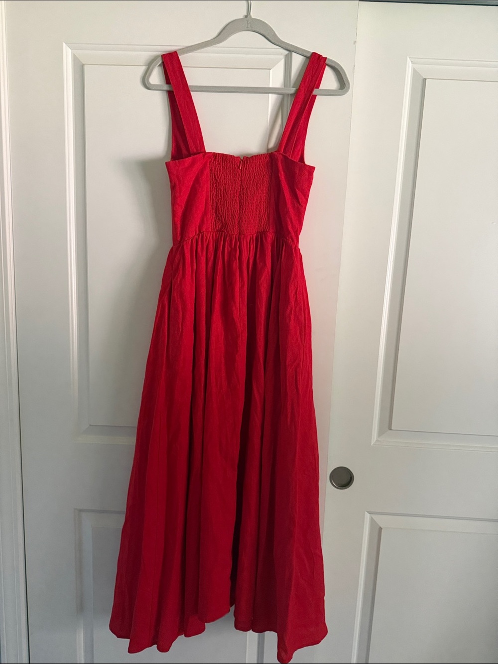 Avec Les Filles Drop Waist Bright Red Dress Size Small - Picture 6 of 9